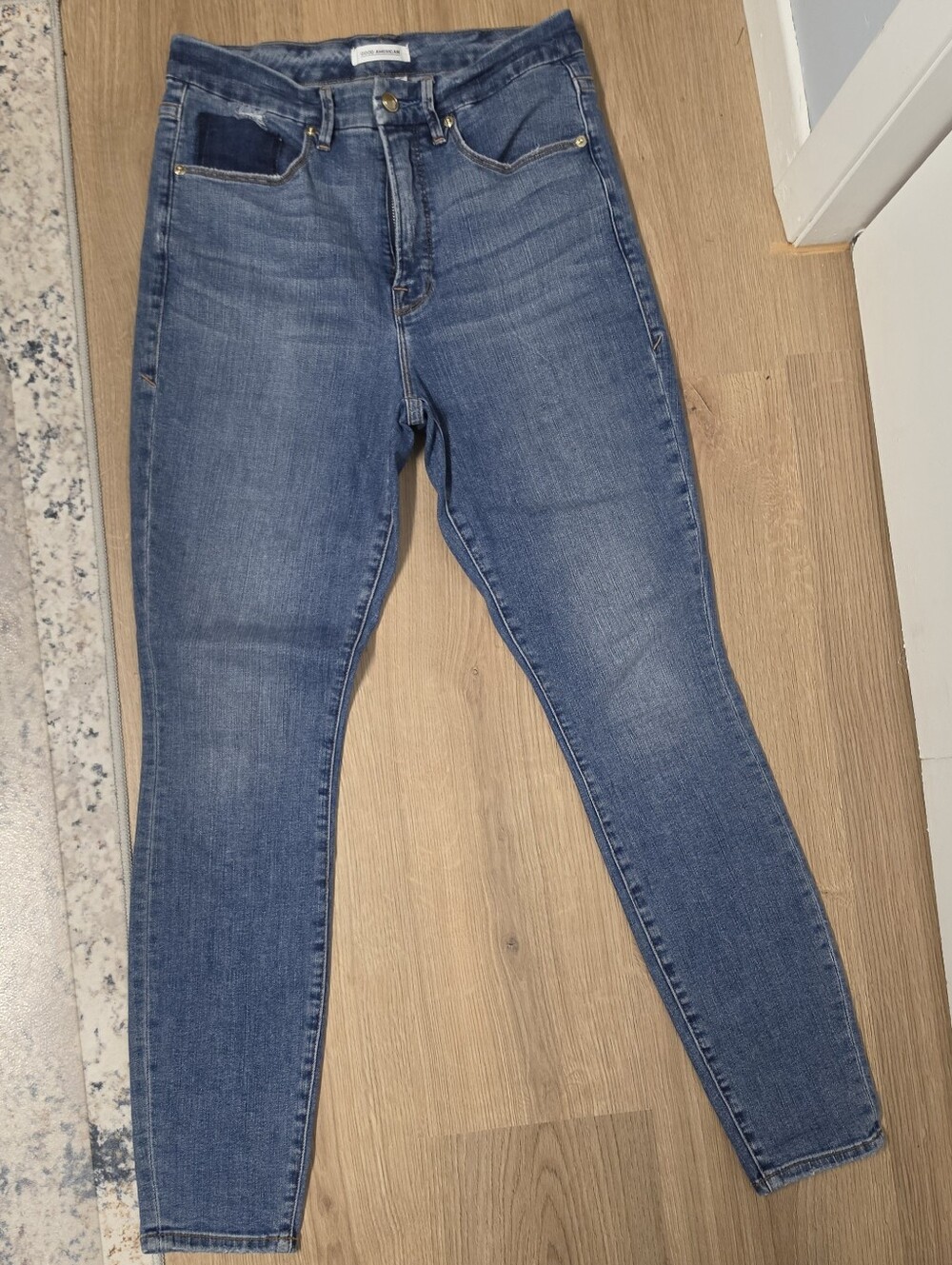 Good American - Good Waist Blue Skinny Jeans